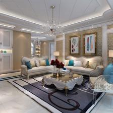 郑州润城132平新古典风格装修 三室两厅的典雅空间设计