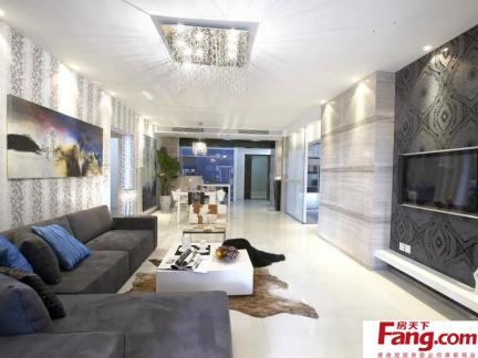 现代简约小客厅装修灵感 2017年房天下装修效果图精选