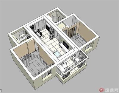 现代风格住宅室内装修设计的SU模型应用与实践